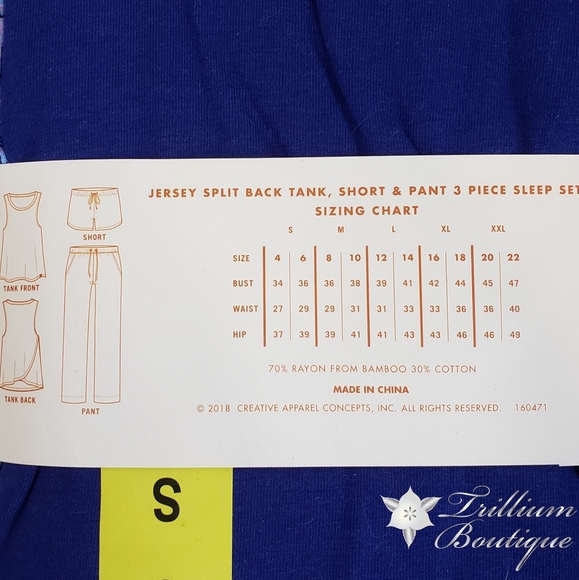 Munki Munki 3 Piece Women's Pajama Sleep Set NWT - Picture 4 of 6